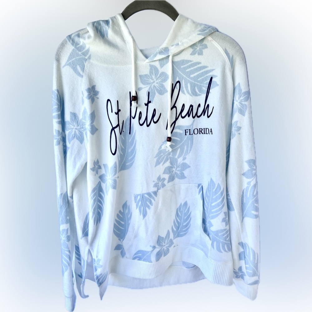 Ocean Drive St. Pete Beach hoodie M vaca beach vibes soft cozy